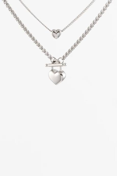 GOLD 2 PACK HEART PENDANT NECKLACE-2