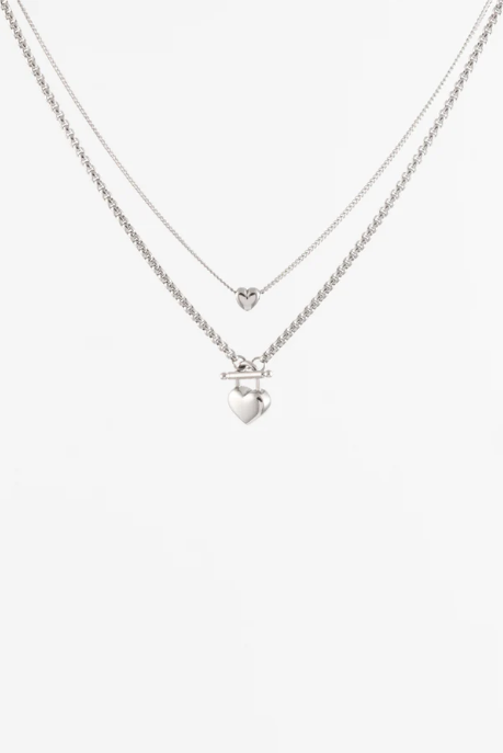 GOLD 2 PACK HEART PENDANT NECKLACE-2