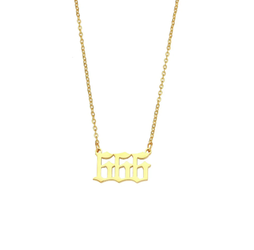 NUMBER NECKLACE 666